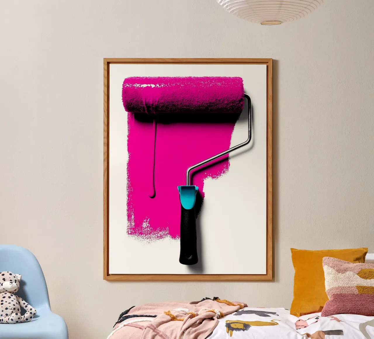 Rullo di vernice - Pop Art alluminio dibond da ColorCrash Gallery