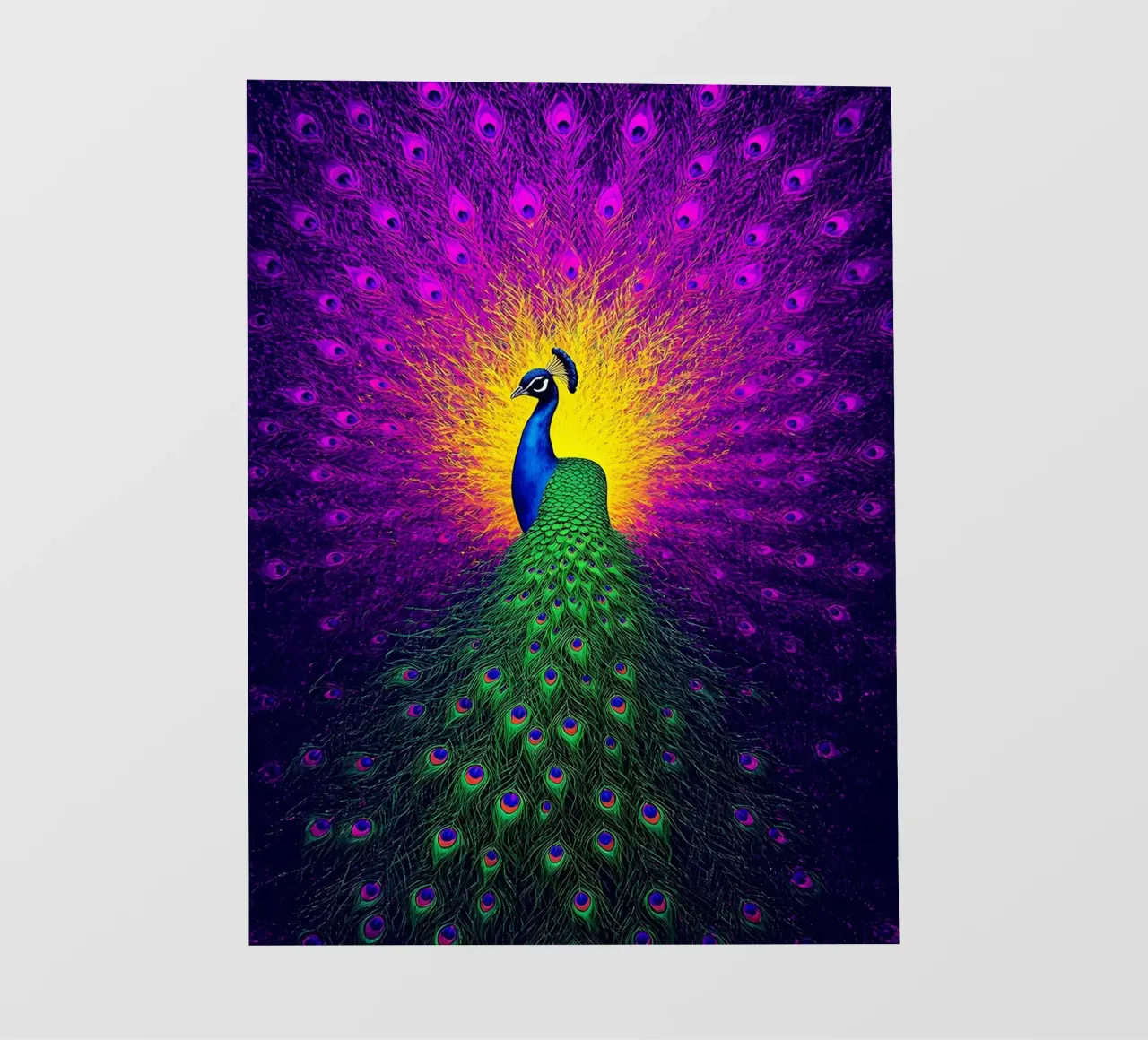 Pavone - Pop Art pellicola backlit da ColorCrash Gallery