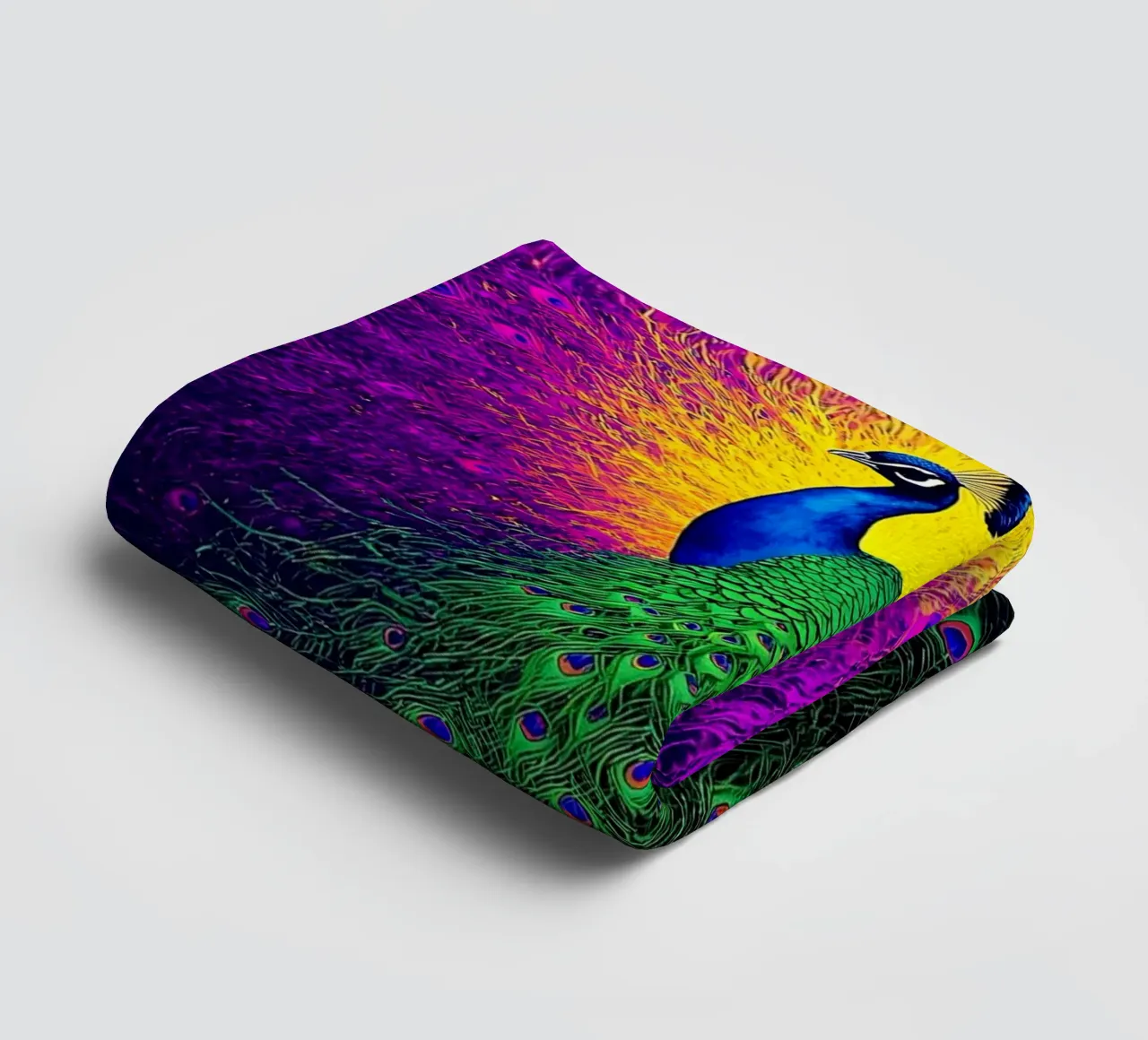 Pavone - Pop Art asciugamano da bagno da ColorCrash Gallery
