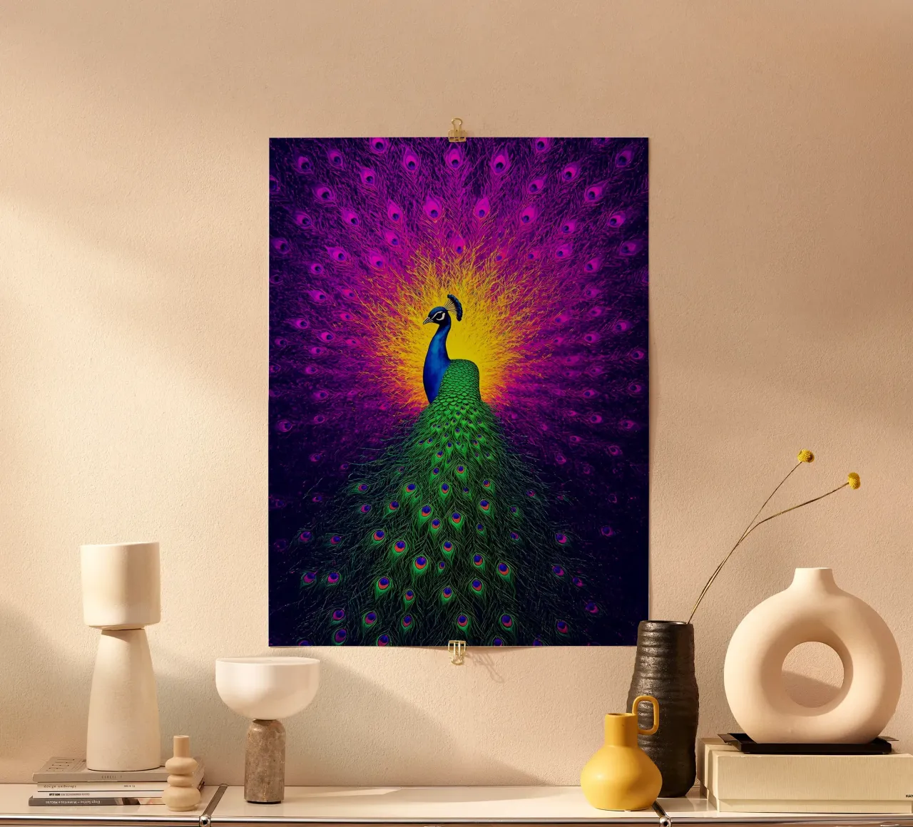 Pavone - Pop Art poster da ColorCrash Gallery
