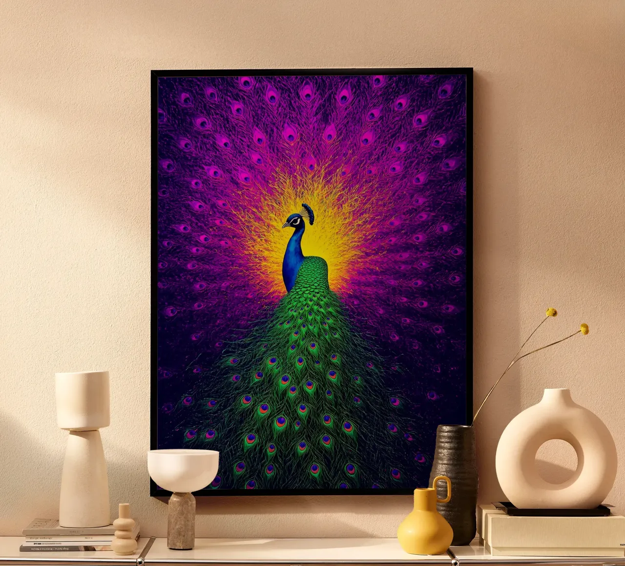 Pavone - Pop Art poster da ColorCrash Gallery