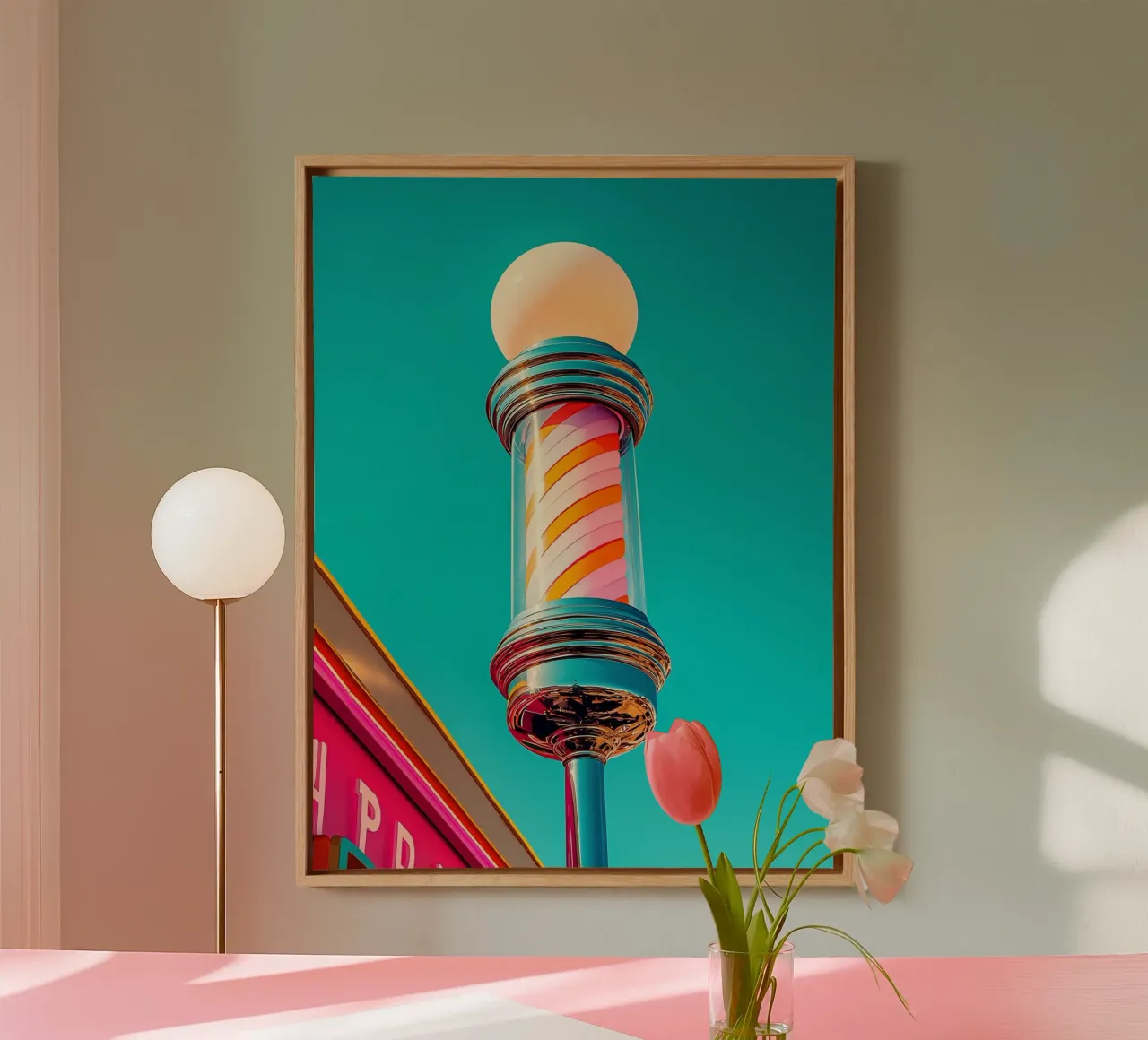 Kapstok - Pop Art canvas met Baklijst van ColorCrash Gallery