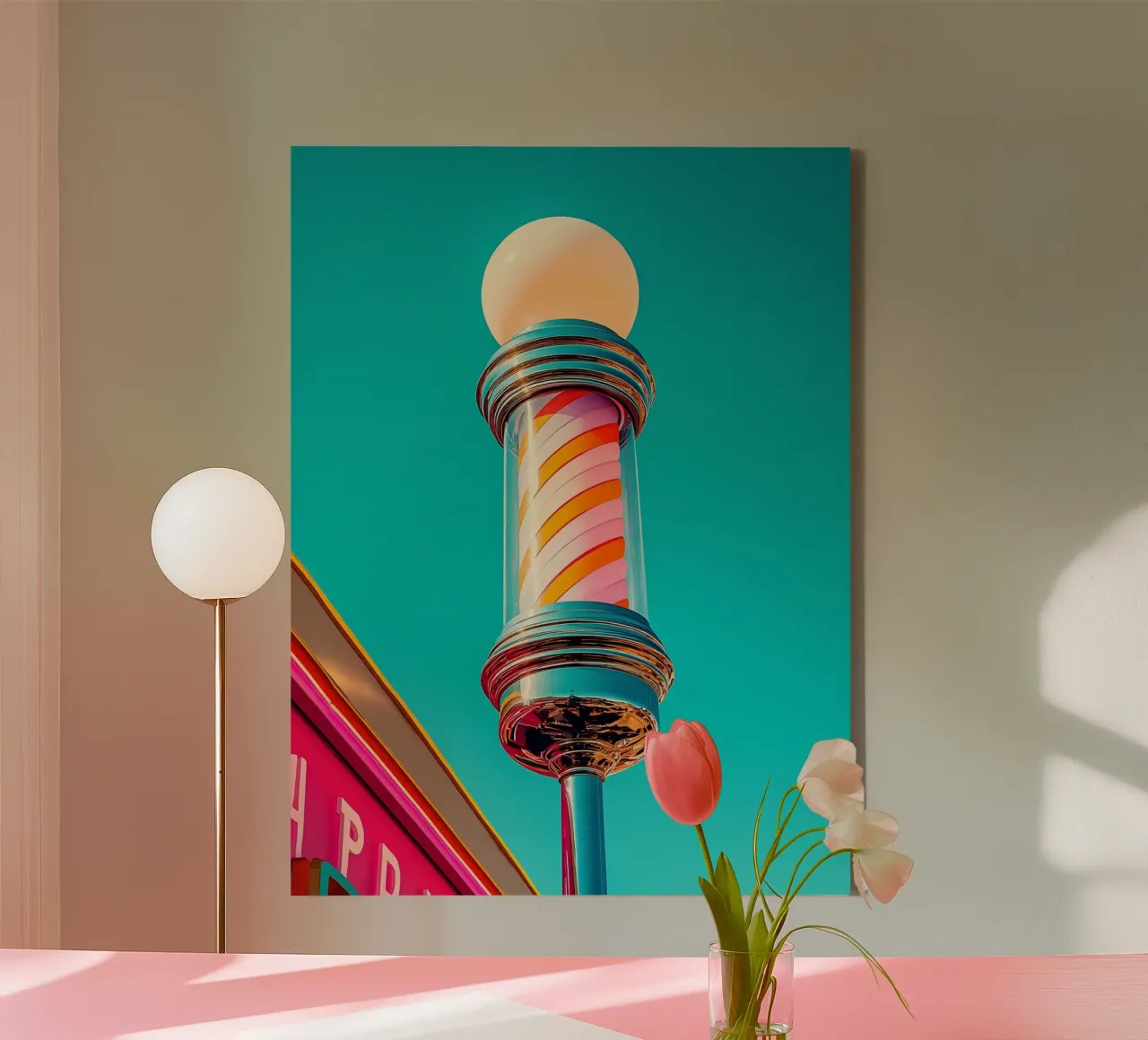 Kapstok - Pop Art canvas met Baklijst van ColorCrash Gallery
