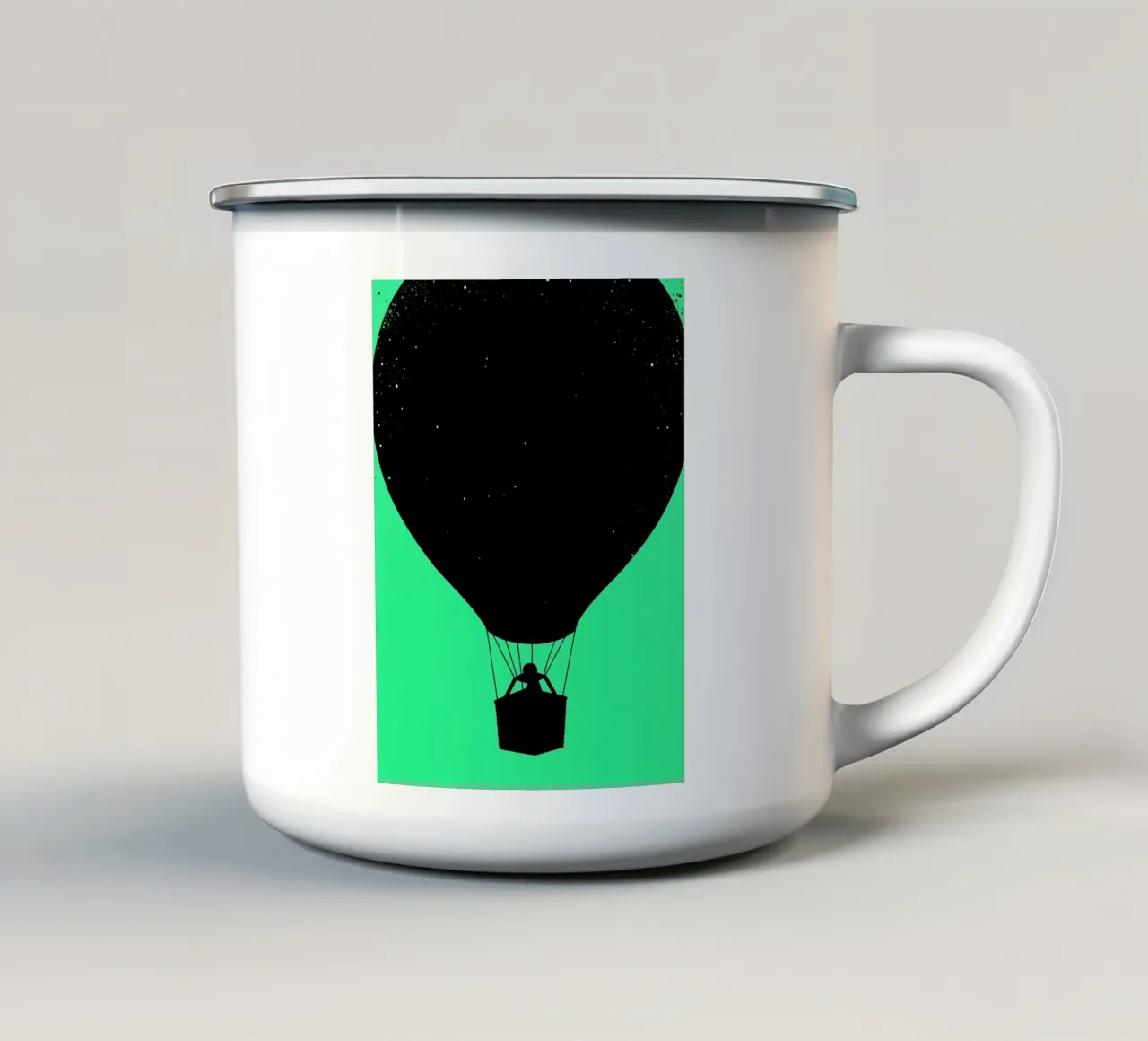 Mongolfiera - Pop Art tazza in smalto da ColorCrash Gallery