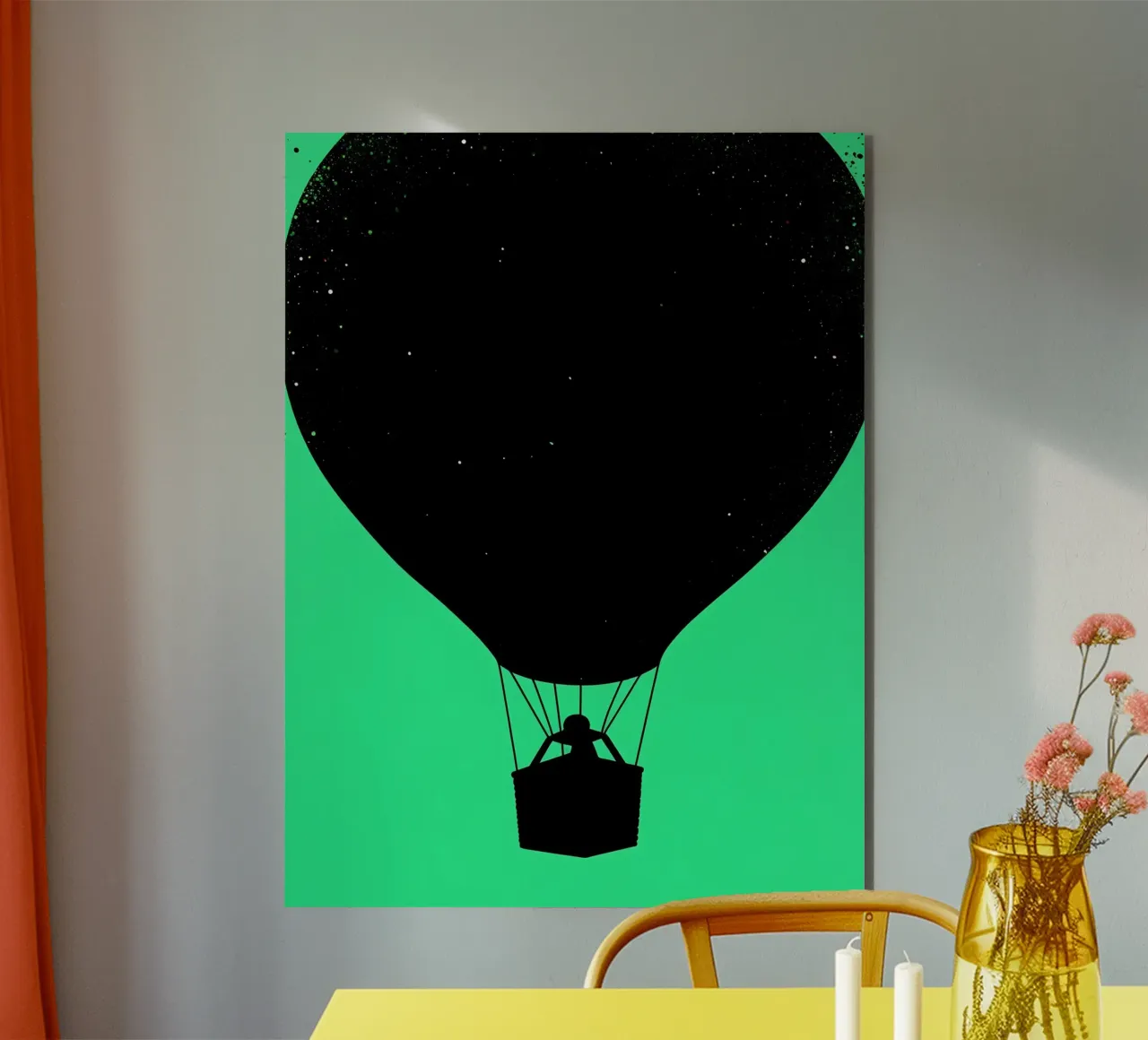 Mongolfiera - Pop Art alluminio dibond da ColorCrash Gallery
