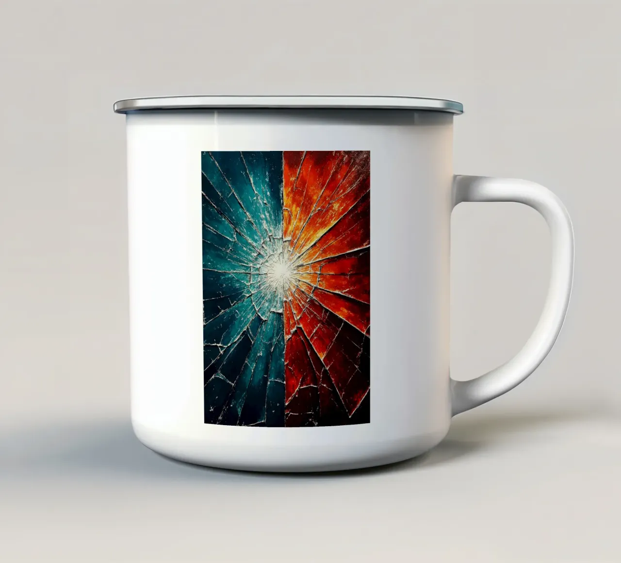 Cracked - Pop Art tazza in smalto da ColorCrash Gallery