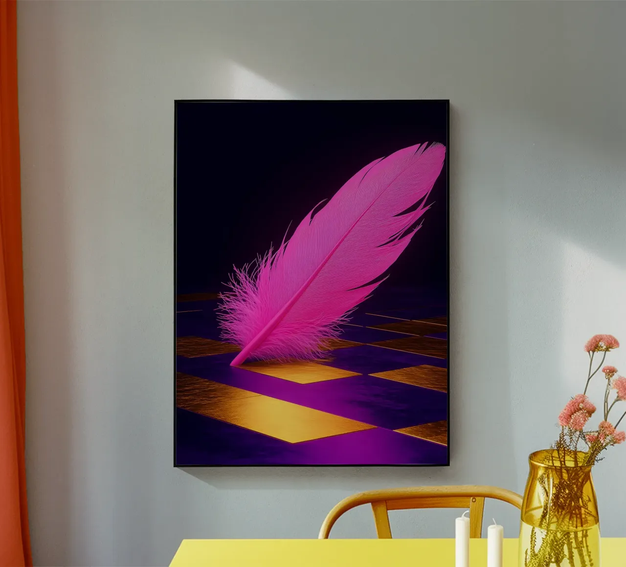 Piuma - Pop Art plexiglass da ColorCrash Gallery