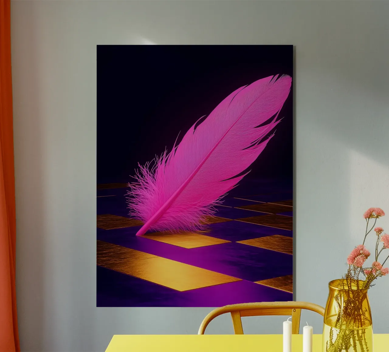 Piuma - Pop Art alluminio dibond da ColorCrash Gallery