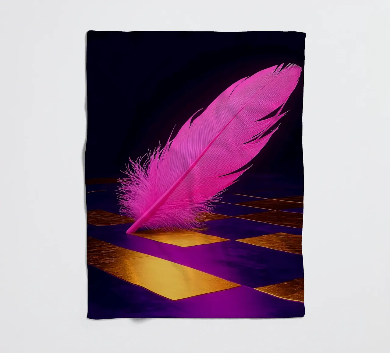 Piuma - Pop Art coperta in pile da ColorCrash Gallery