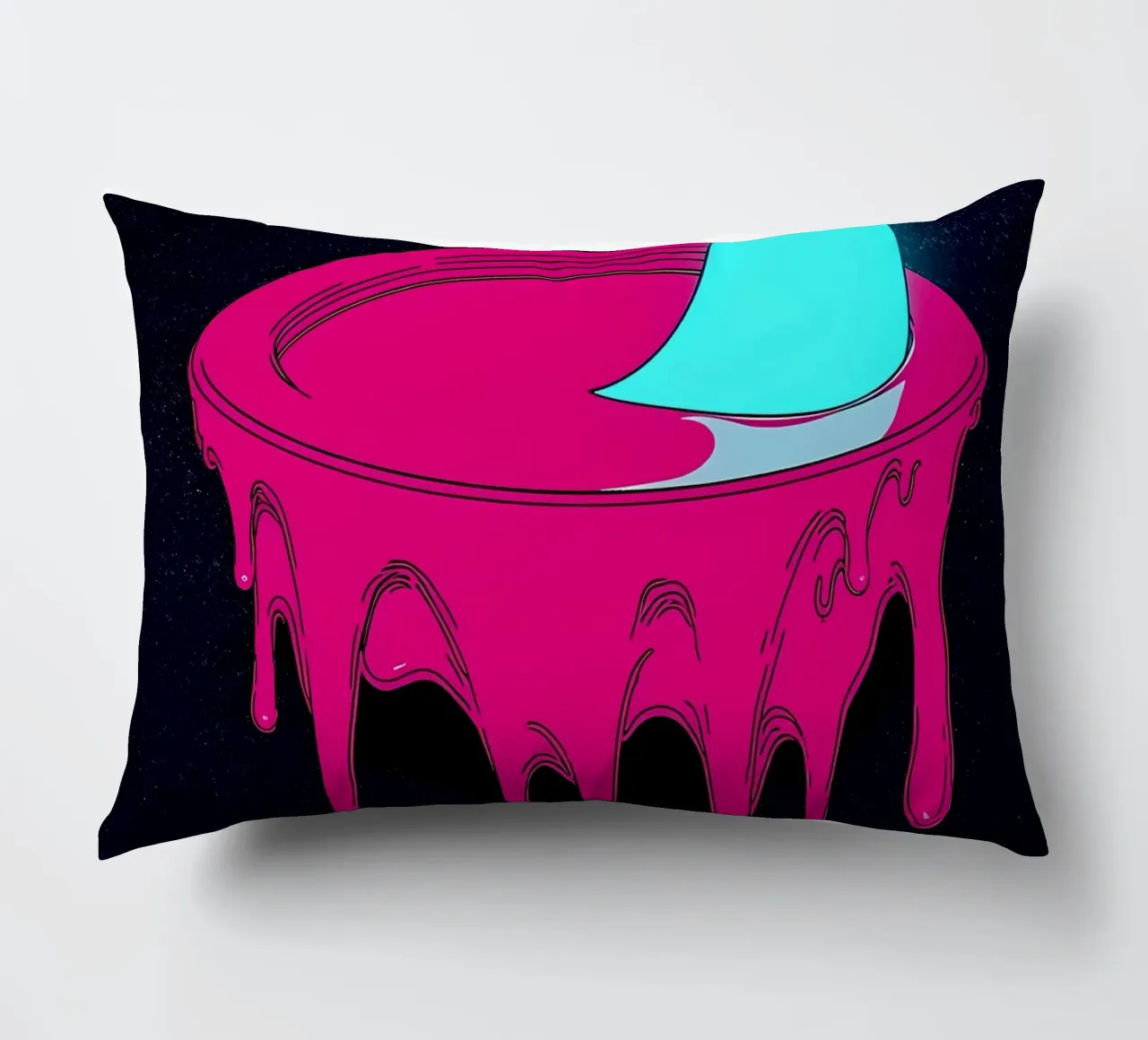 Luna che si scioglie - Pop Art cuscino da ColorCrash Gallery