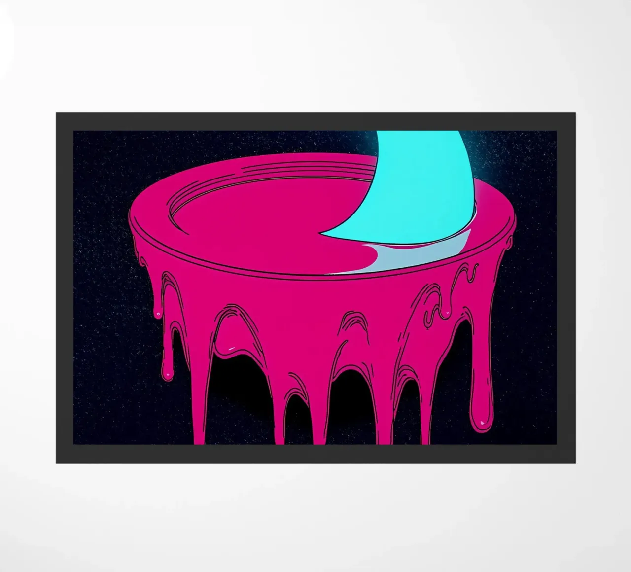 Luna che si scioglie - Pop Art zerbino da ColorCrash Gallery