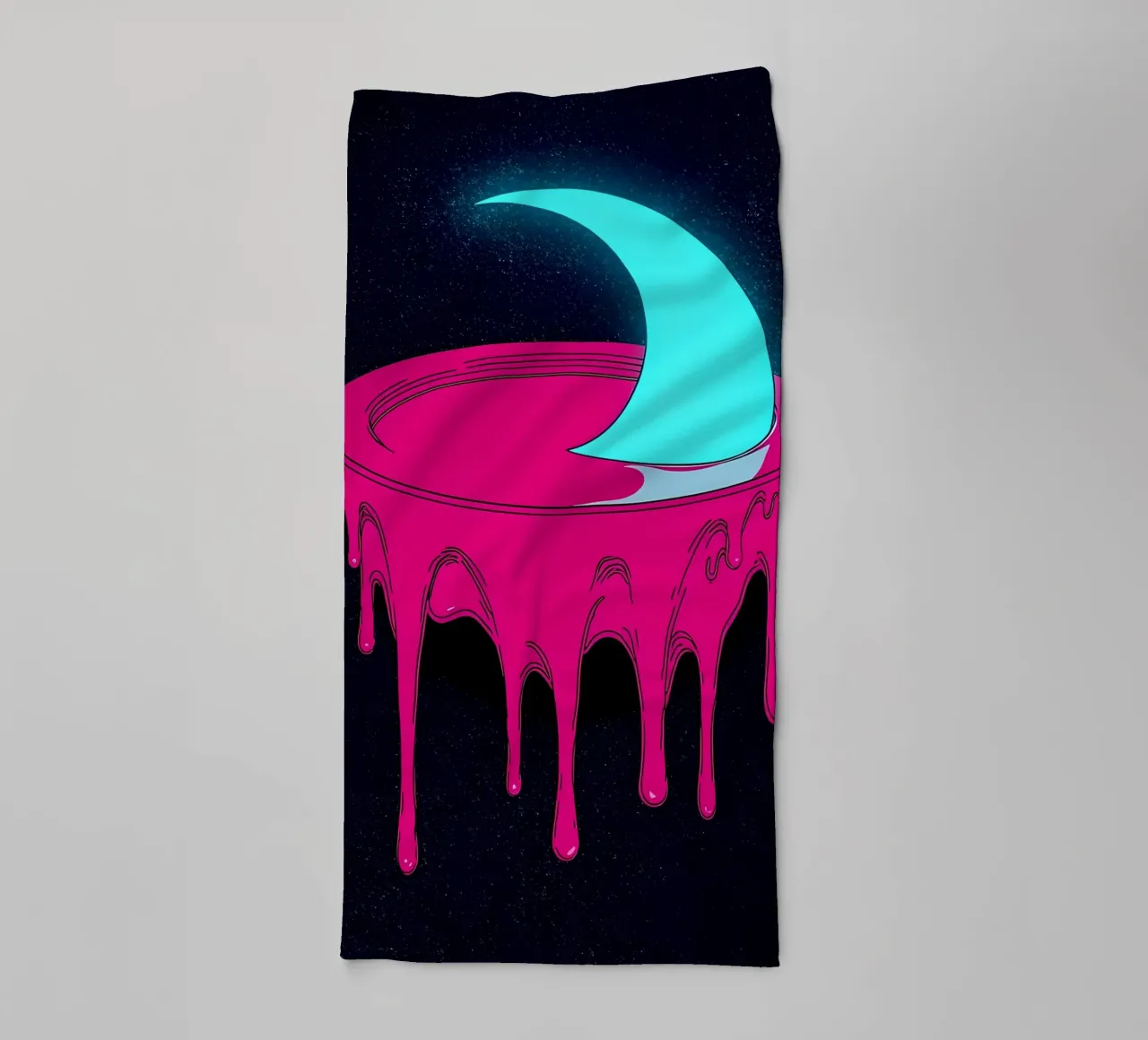 Luna che si scioglie - Pop Art asciugamano da bagno da ColorCrash Gallery