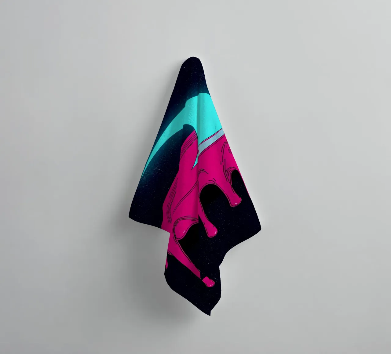 Luna che si scioglie - Pop Art asciugamano da bagno da ColorCrash Gallery
