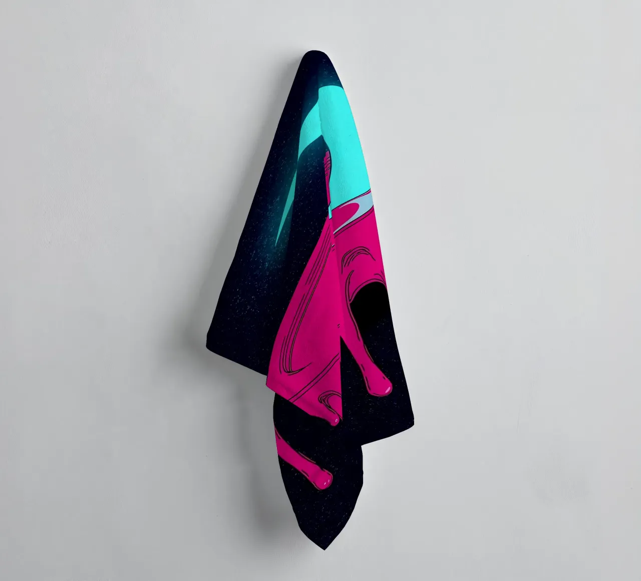 Luna che si scioglie - Pop Art asciugamano da bagno da ColorCrash Gallery