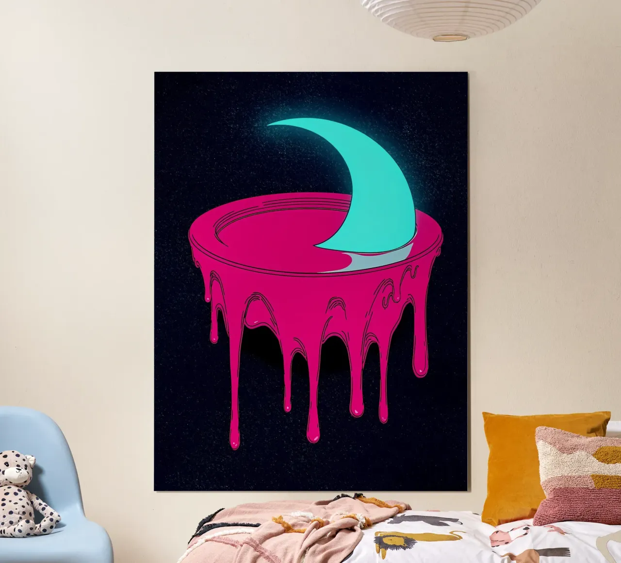 Luna che si scioglie - Pop Art carta hahnemühle da ColorCrash Gallery
