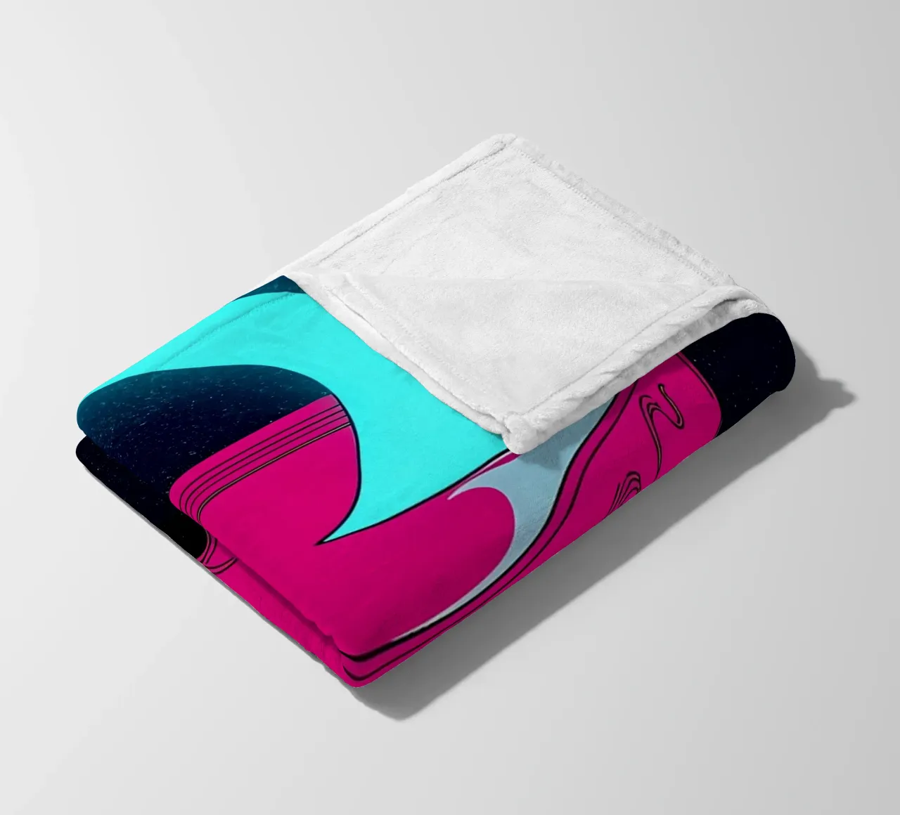 Luna che si scioglie - Pop Art coperta in pile da ColorCrash Gallery