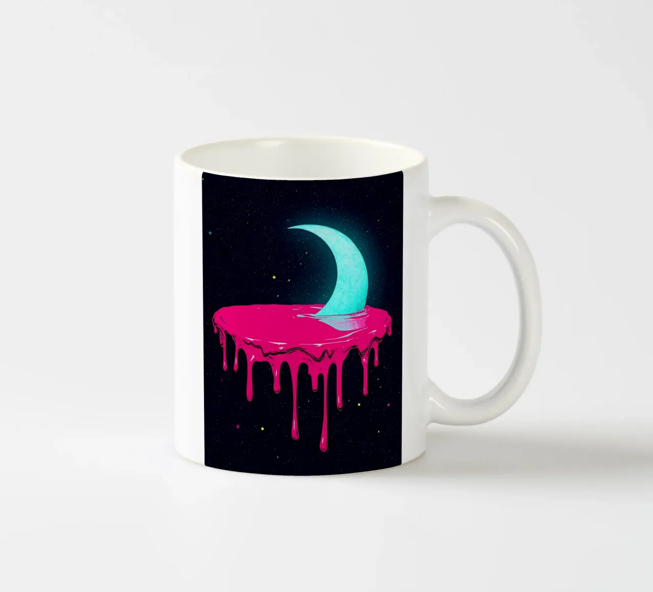 Luna che si scioglie - Pop Art tazza in ceramica da ColorCrash Gallery