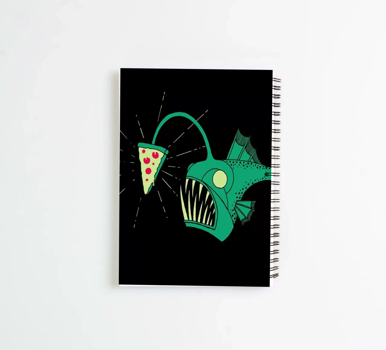 Angling For Pizza spiral notebook by DinoMike