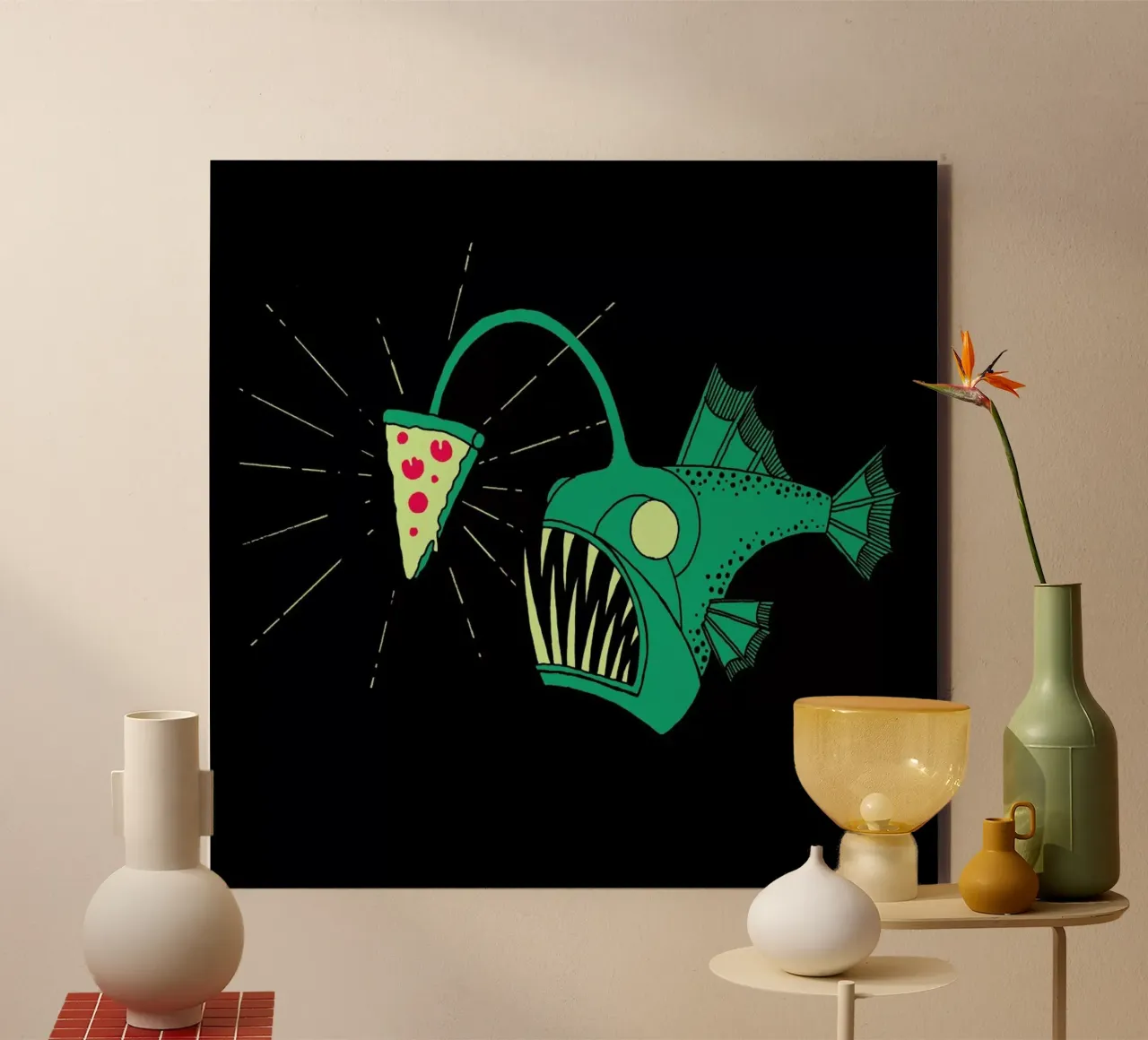 Angling For Pizza alluminio dibond da DinoMike