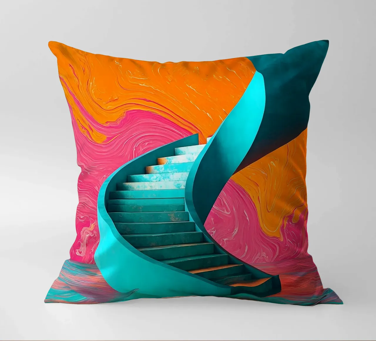 Scala a chiocciola - Pop Art cuscino da ColorCrash Gallery