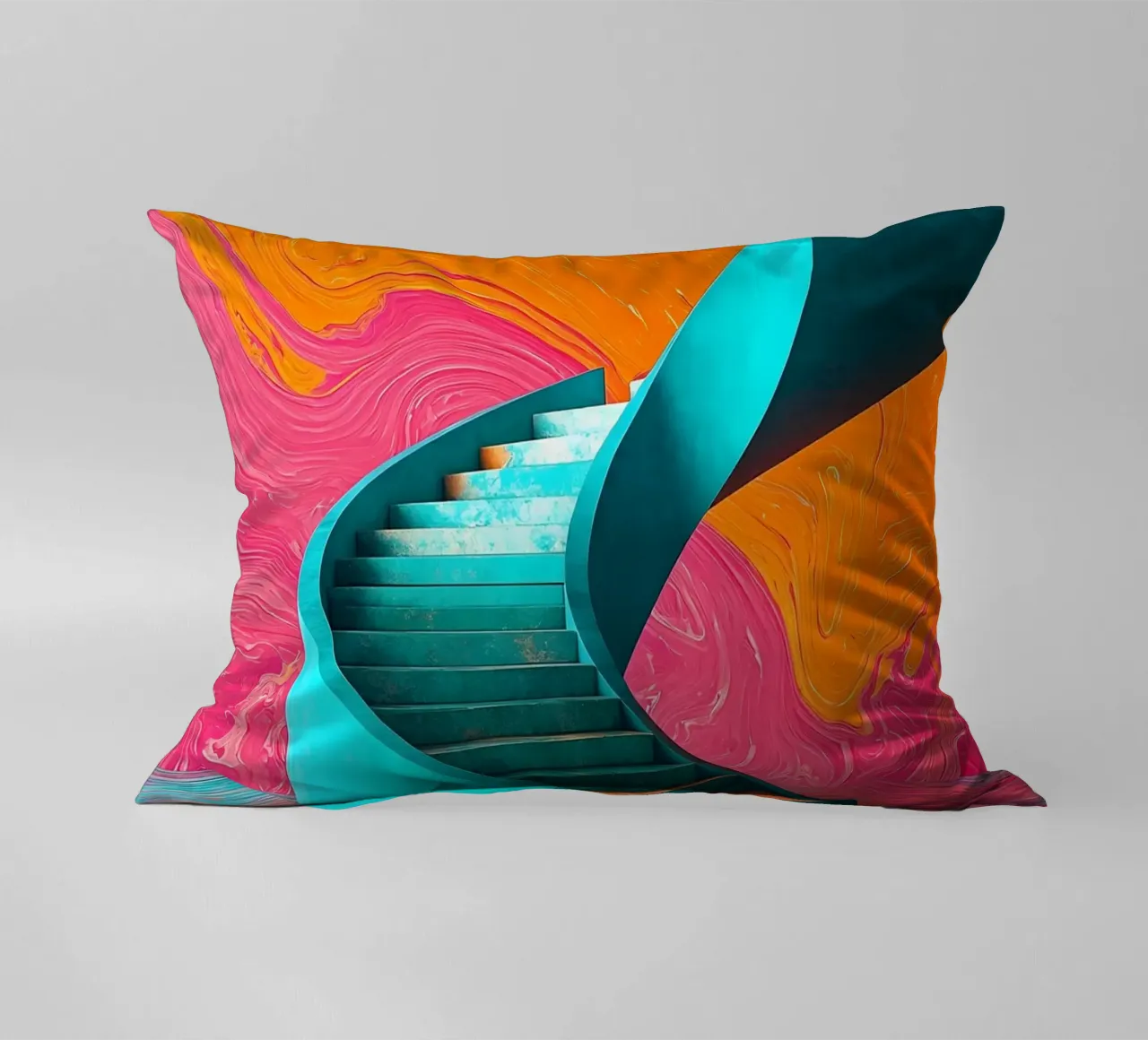 Scala a chiocciola - Pop Art cuscino da ColorCrash Gallery