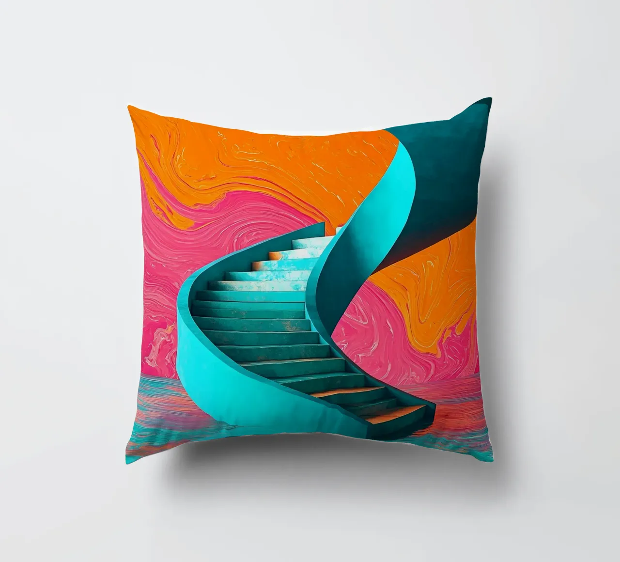 Scala a chiocciola - Pop Art cuscino da ColorCrash Gallery