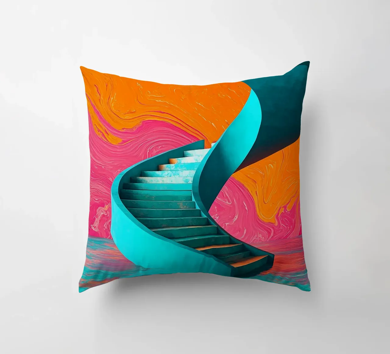 Scala a chiocciola - Pop Art cuscino da ColorCrash Gallery