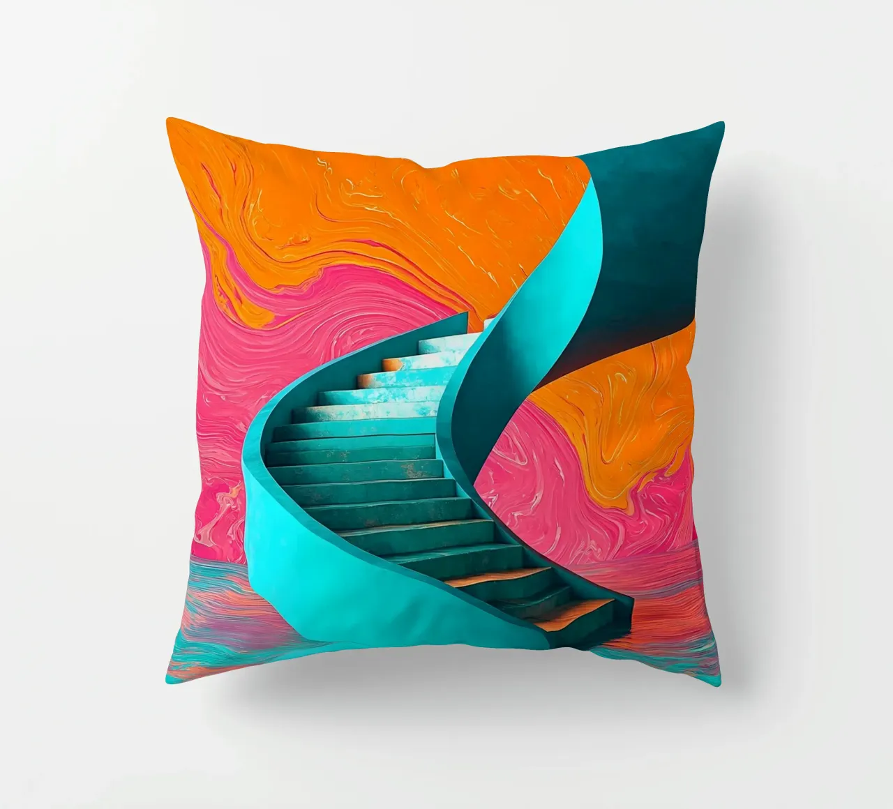 Scala a chiocciola - Pop Art cuscino da ColorCrash Gallery