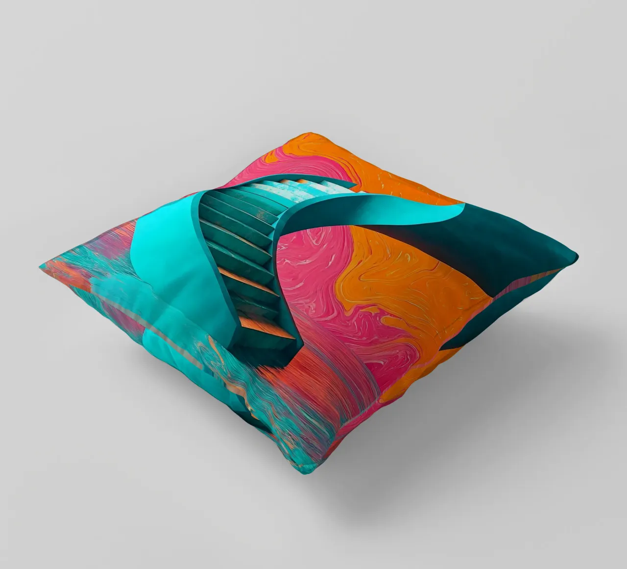 Scala a chiocciola - Pop Art cuscino da ColorCrash Gallery