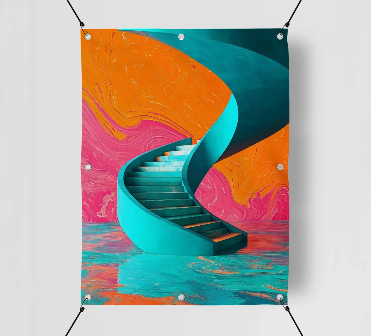 Scala a chiocciola - Pop Art telo in pvc da ColorCrash Gallery