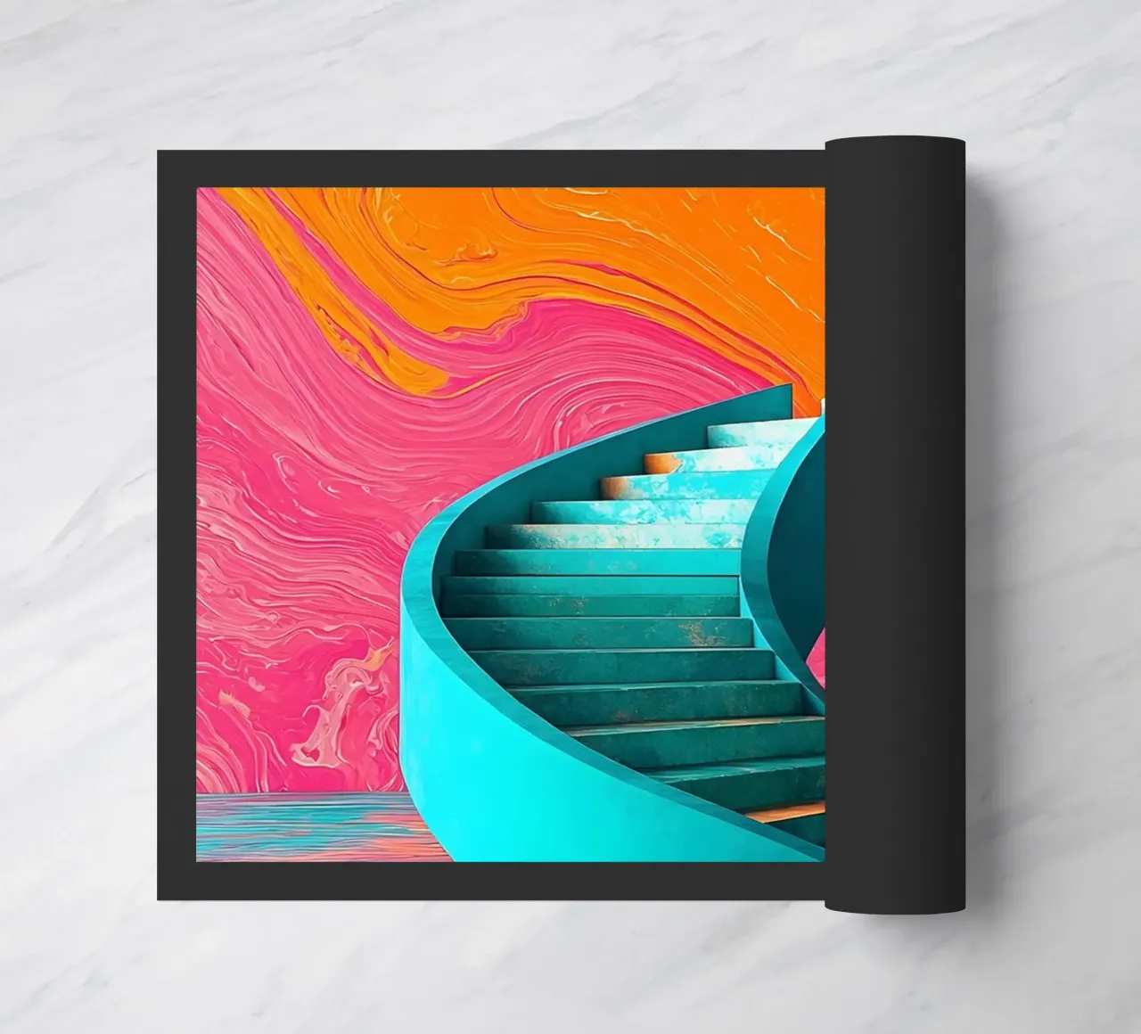 Scala a chiocciola - Pop Art zerbino da ColorCrash Gallery