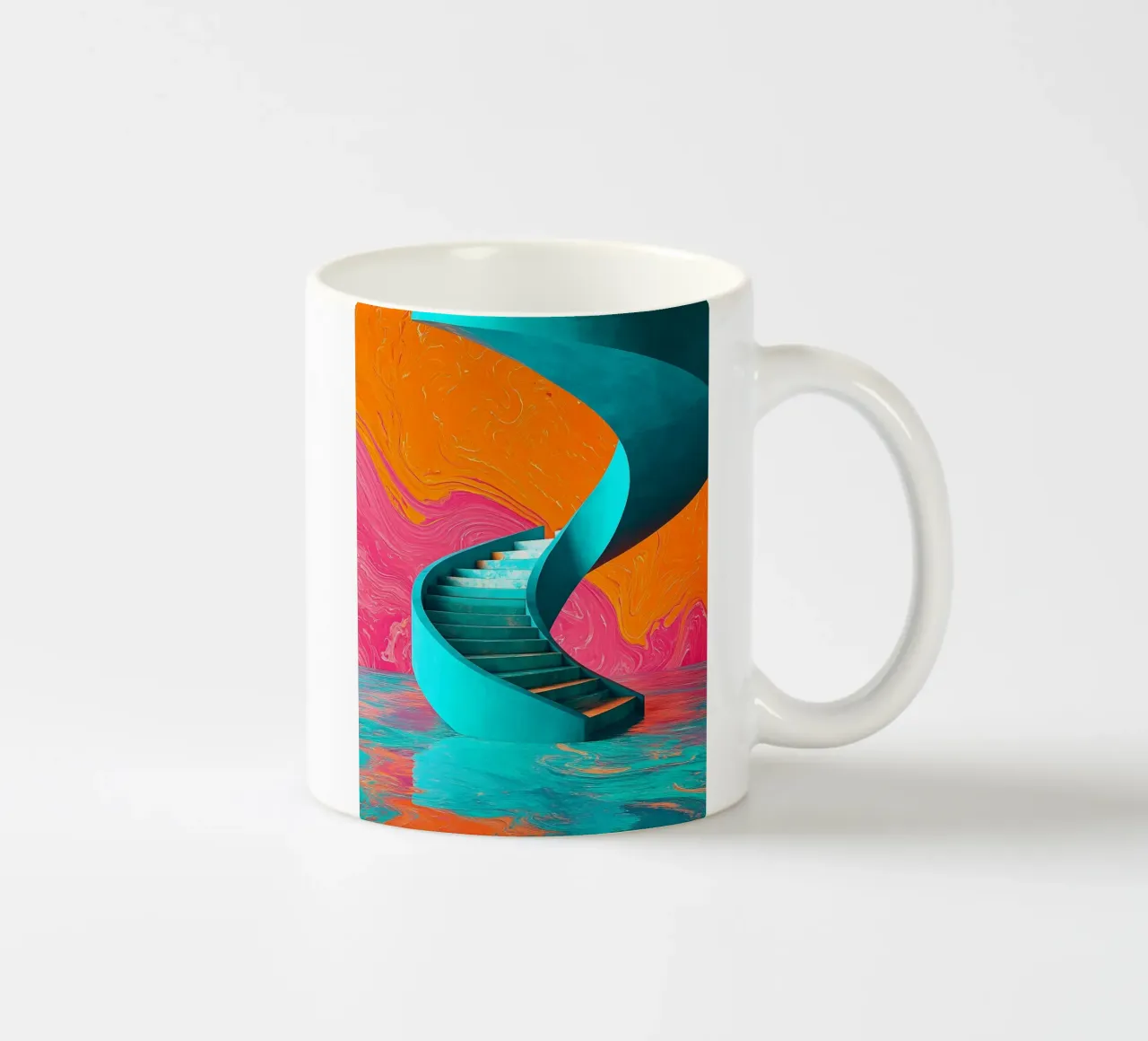 Scala a chiocciola - Pop Art tazza in ceramica da ColorCrash Gallery