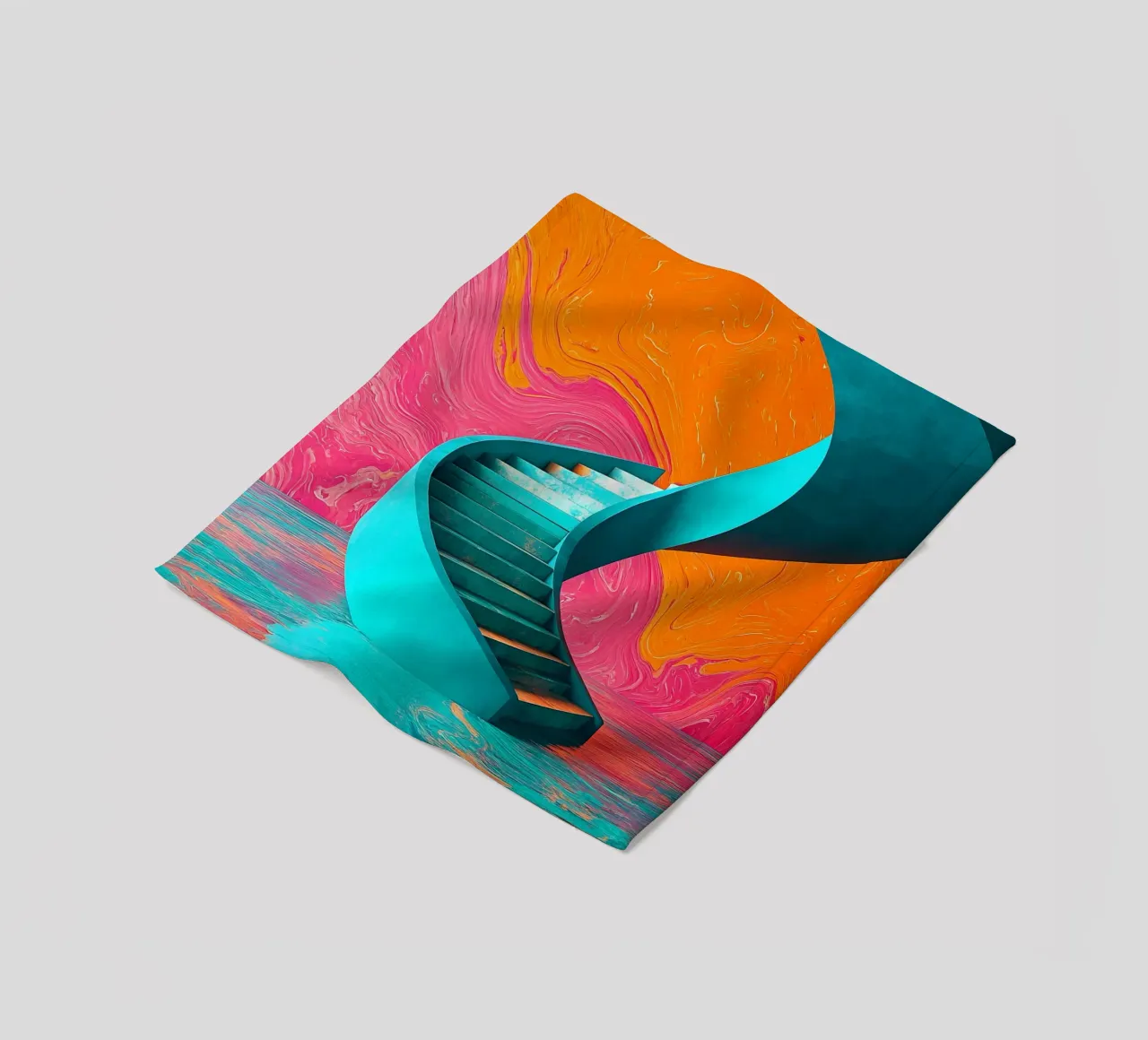 Scala a chiocciola - Pop Art coperta in pile da ColorCrash Gallery