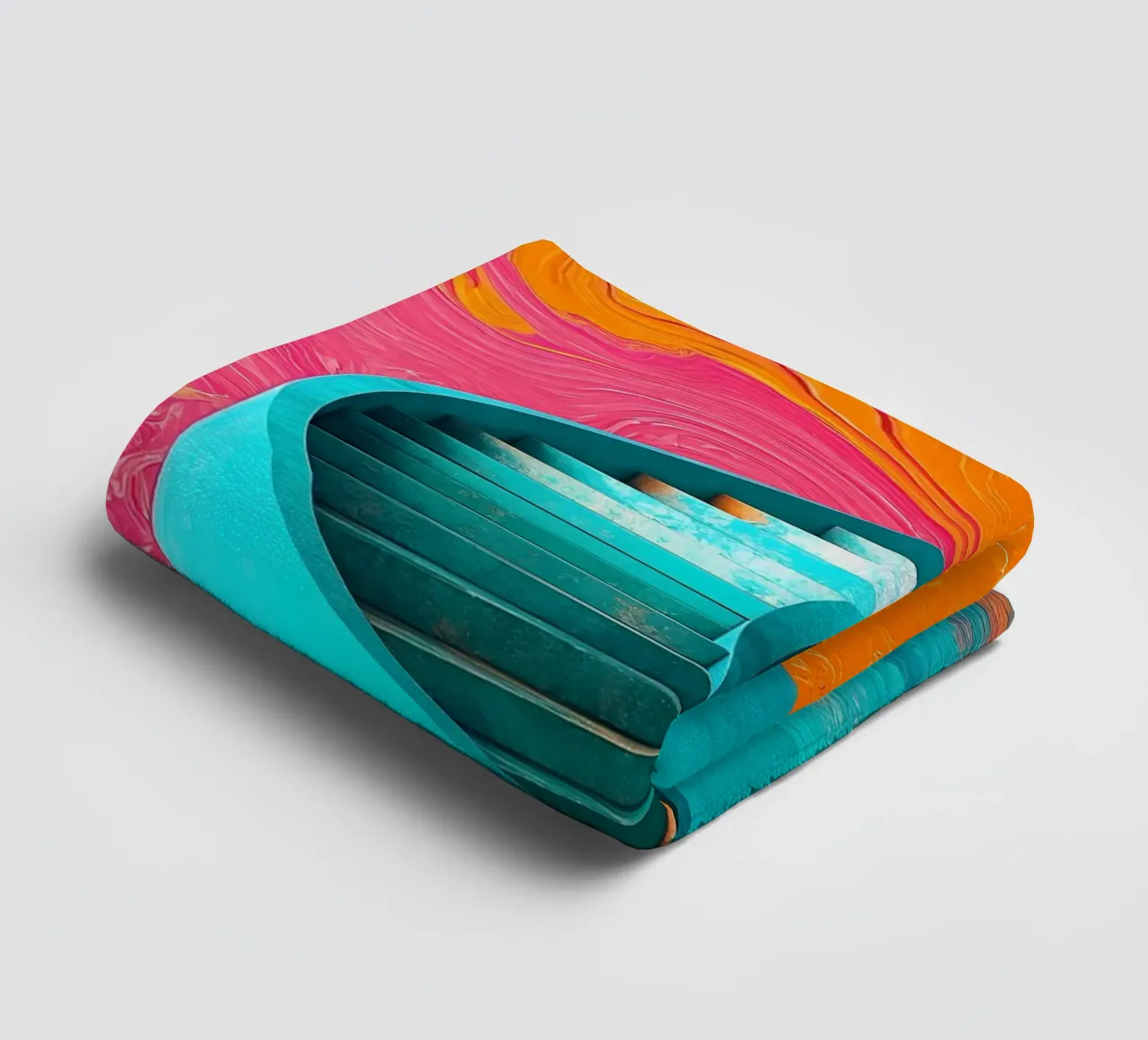 Scala a chiocciola - Pop Art asciugamano da bagno da ColorCrash Gallery