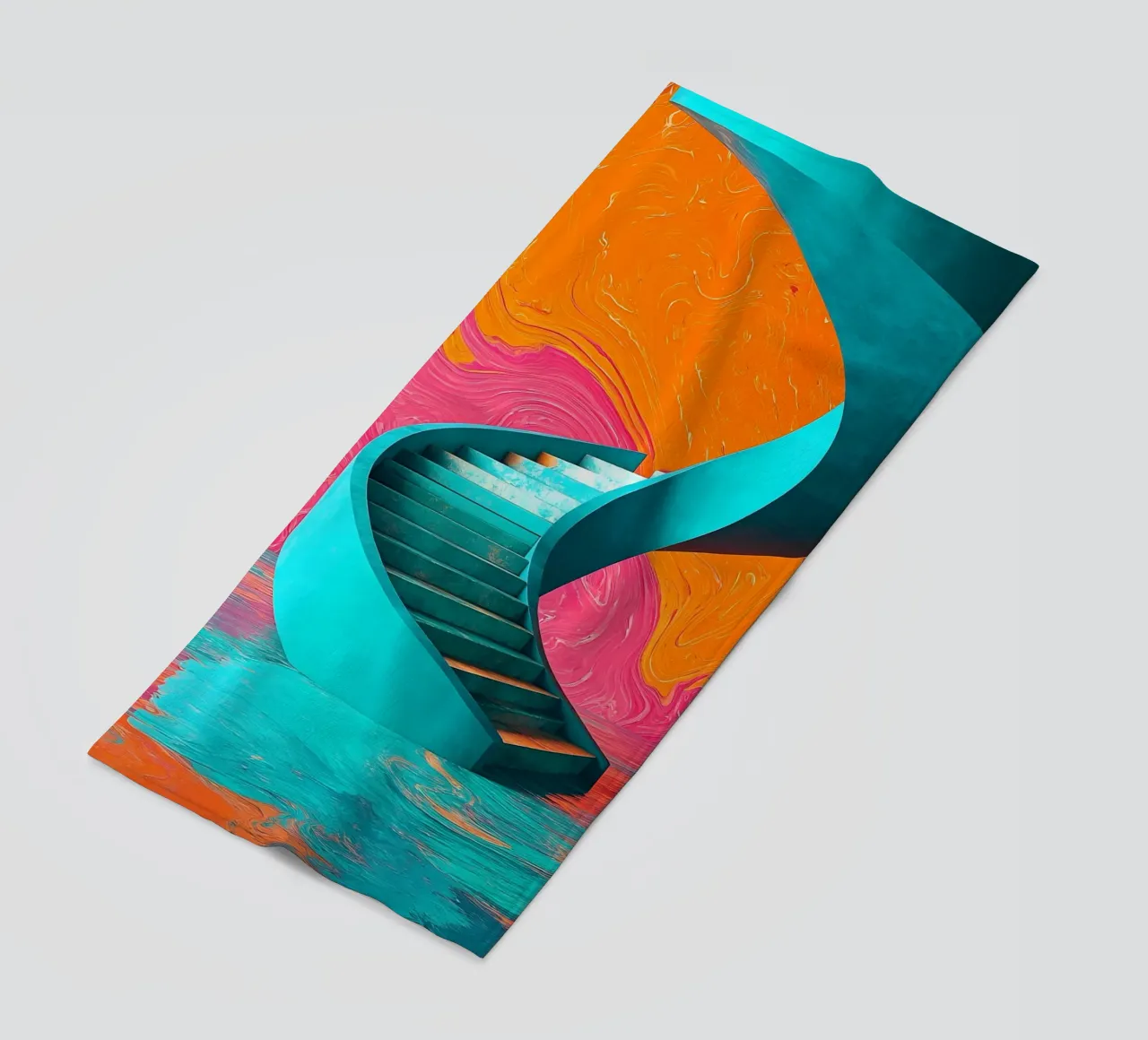 Scala a chiocciola - Pop Art telo mare da ColorCrash Gallery