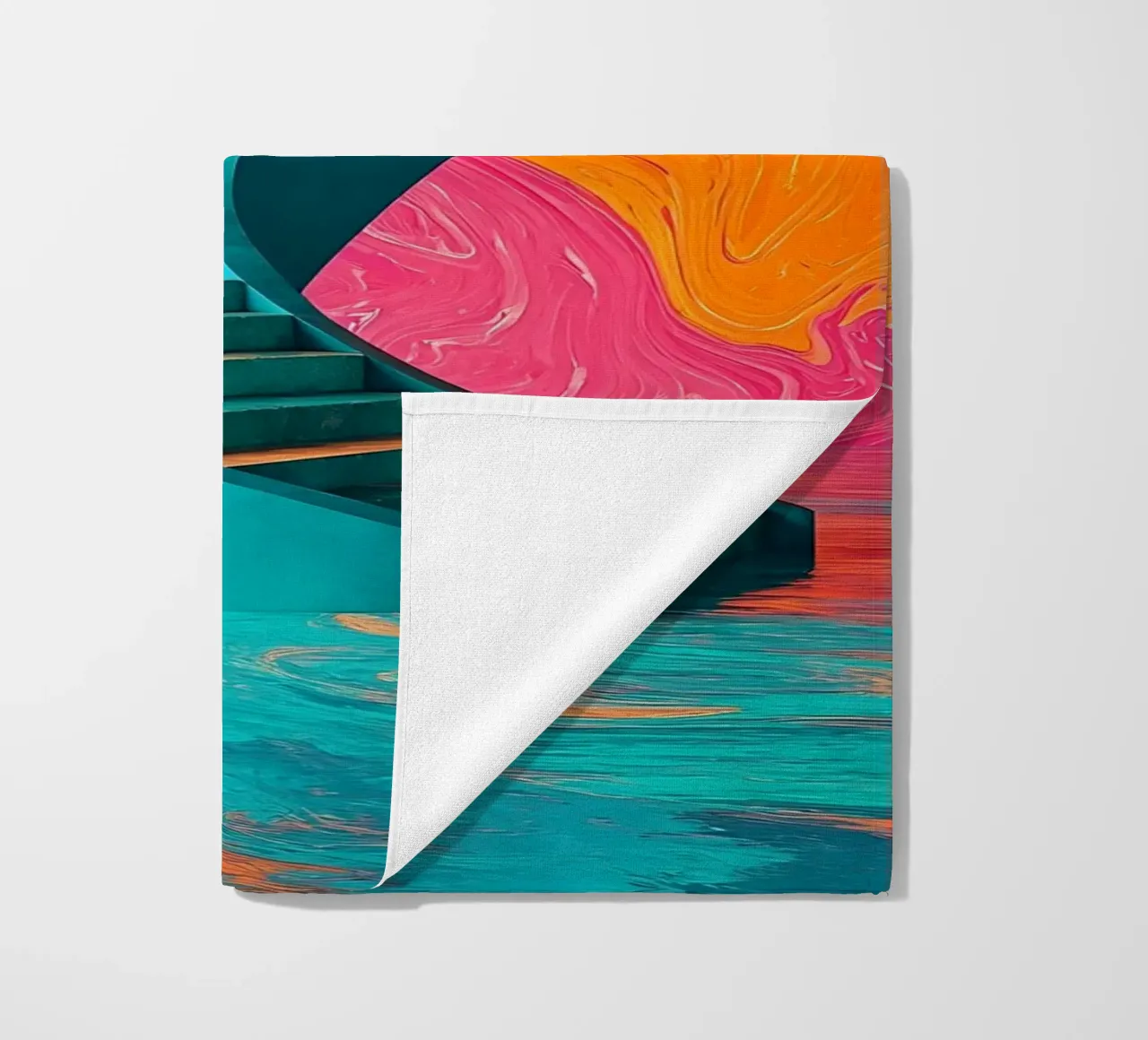 Scala a chiocciola - Pop Art telo mare da ColorCrash Gallery