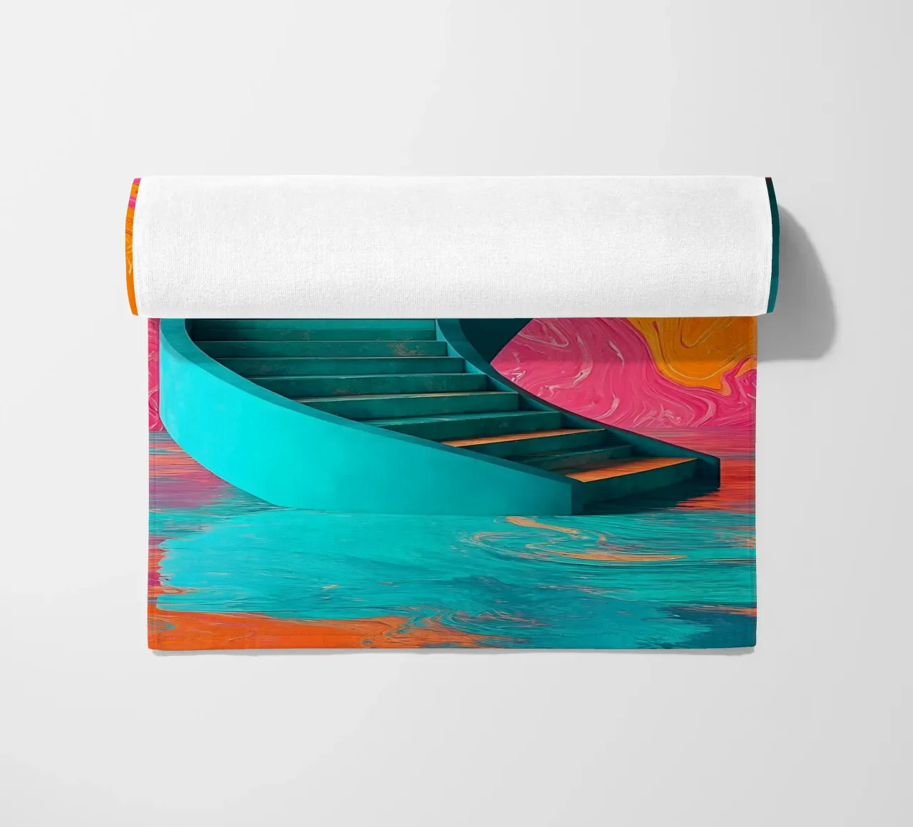 Scala a chiocciola - Pop Art telo mare da ColorCrash Gallery