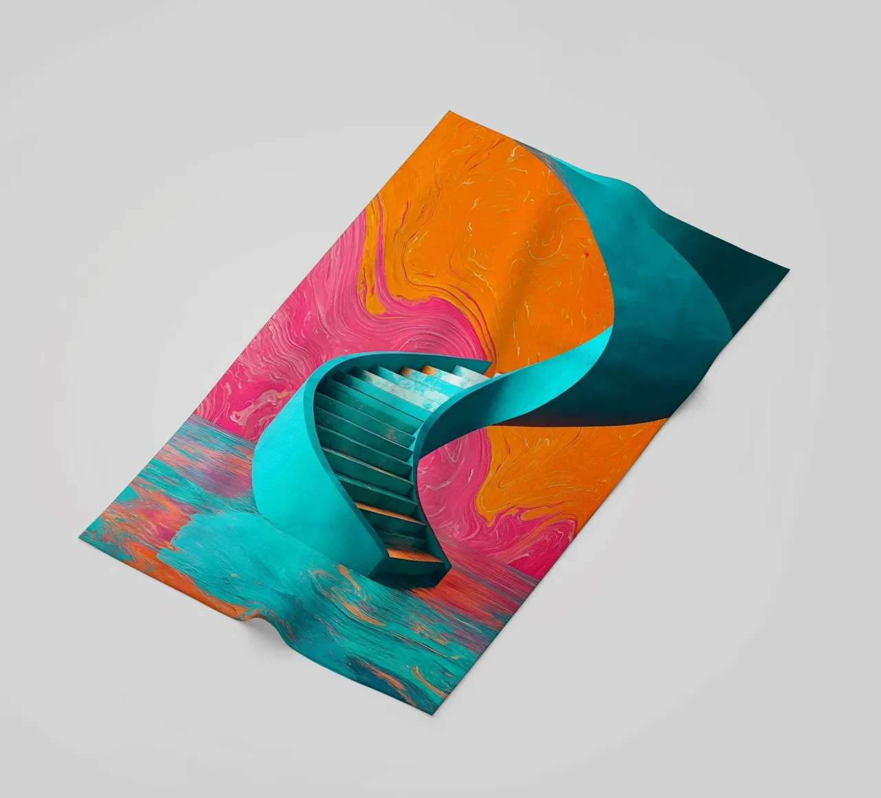 Scala a chiocciola - Pop Art telo mare da ColorCrash Gallery