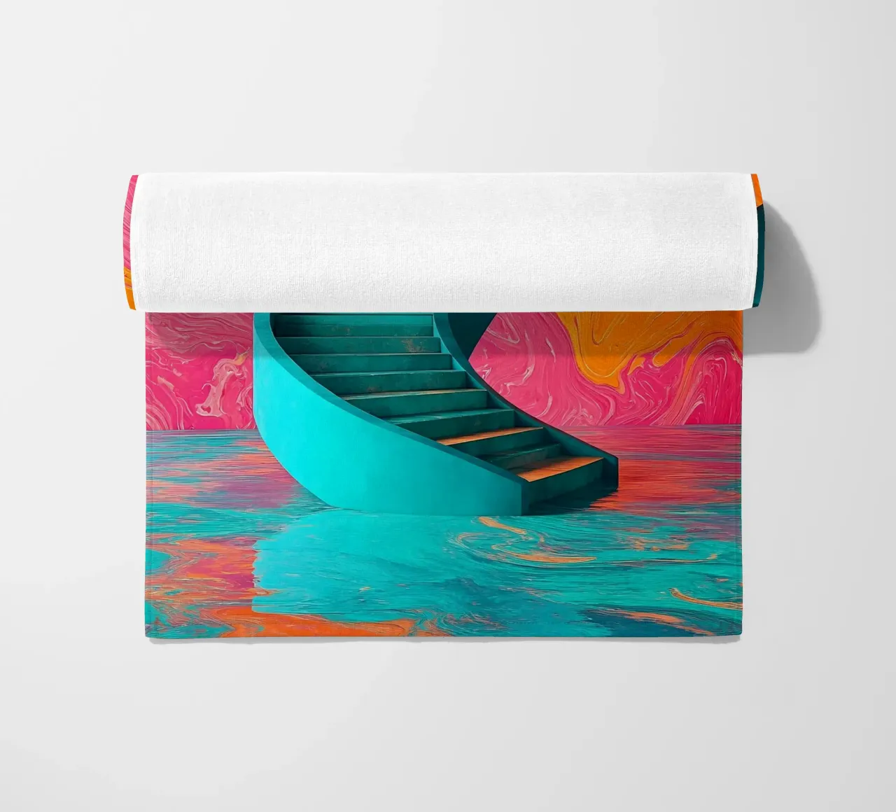 Scala a chiocciola - Pop Art telo mare da ColorCrash Gallery