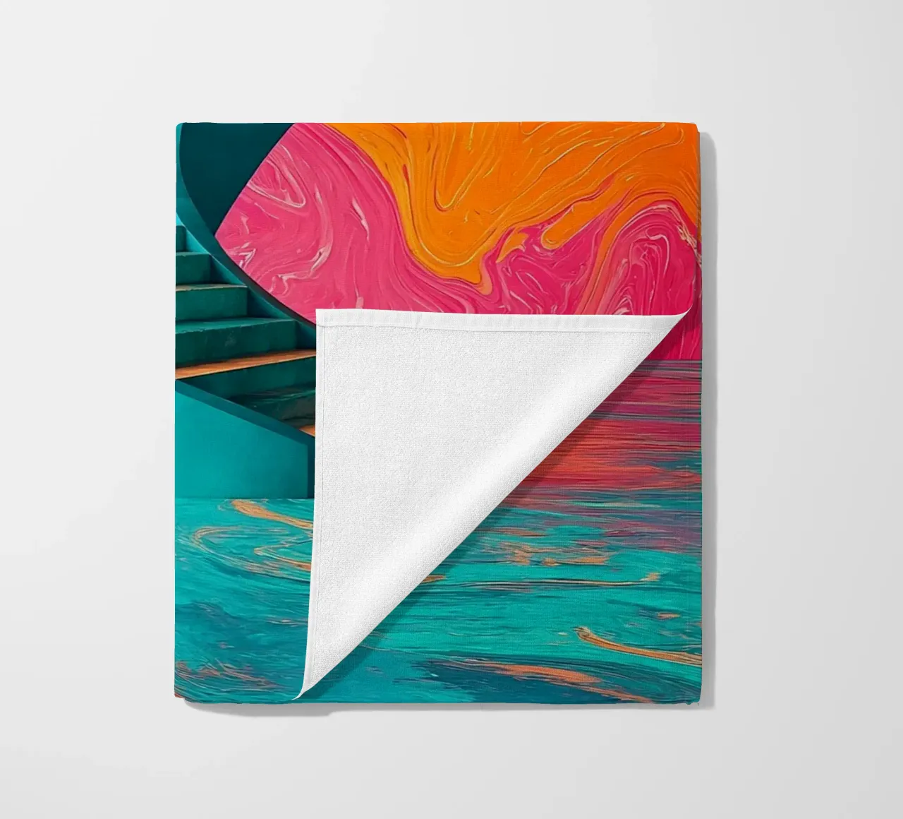 Scala a chiocciola - Pop Art telo mare da ColorCrash Gallery