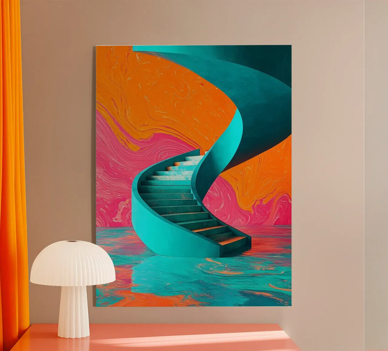 Scala a chiocciola - Pop Art plexiglass da ColorCrash Gallery