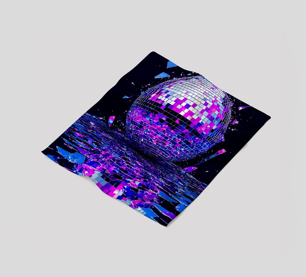 Palla da discoteca in frantumi - Pop Art coperta in pile da ColorCrash Gallery