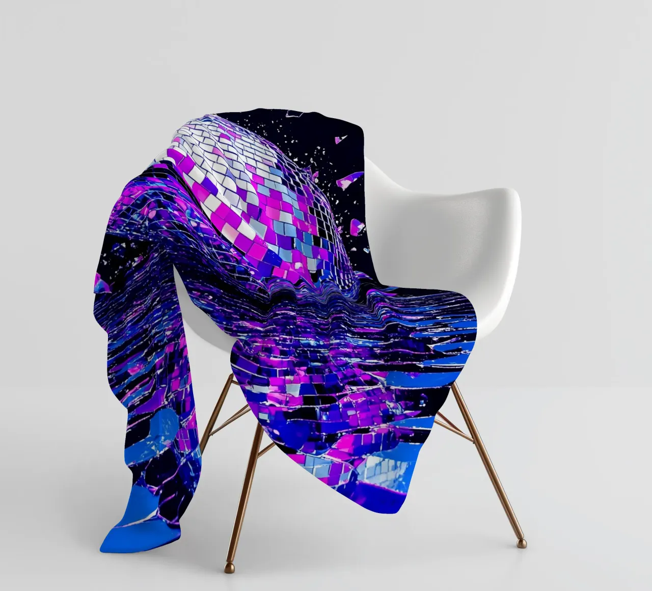 Palla da discoteca in frantumi - Pop Art coperta in pile da ColorCrash Gallery