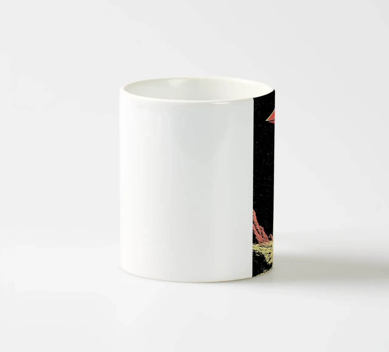 UFO nello spazio - Pop Art tazza in ceramica da ColorCrash Gallery