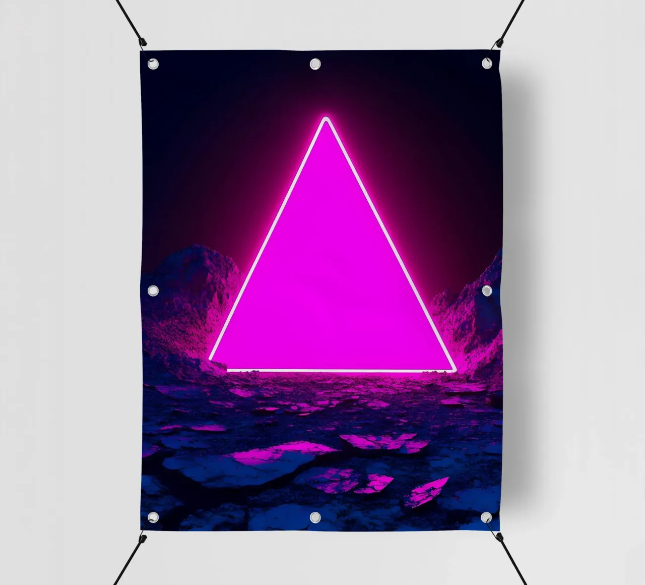 Triangolo al neon - Pop Art telo in pvc da ColorCrash Gallery