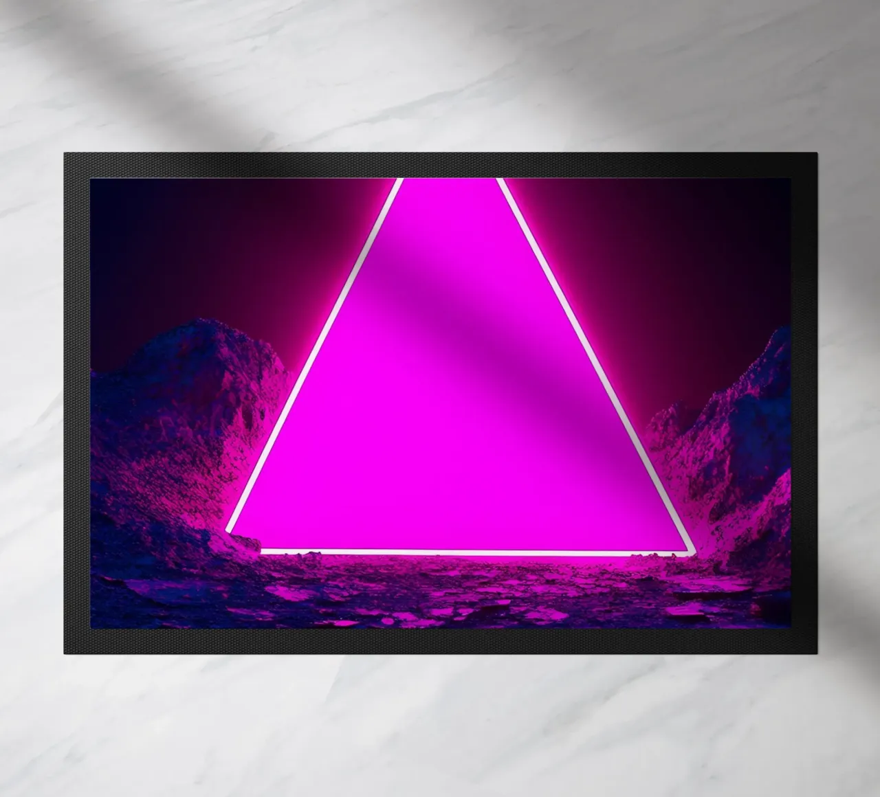 Triangolo al neon - Pop Art zerbino da ColorCrash Gallery
