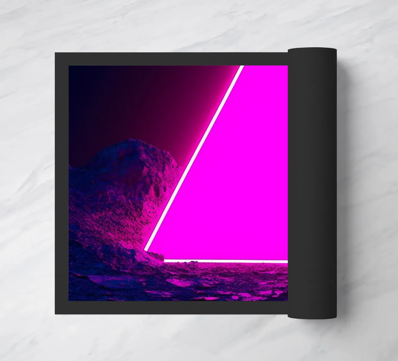 Triangolo al neon - Pop Art zerbino da ColorCrash Gallery