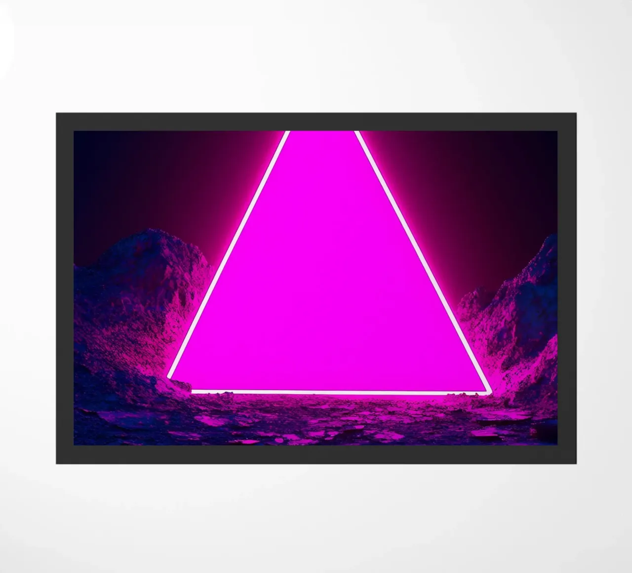 Triangolo al neon - Pop Art zerbino da ColorCrash Gallery