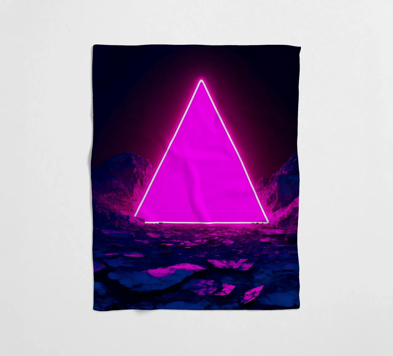 Triangolo al neon - Pop Art coperta in pile da ColorCrash Gallery