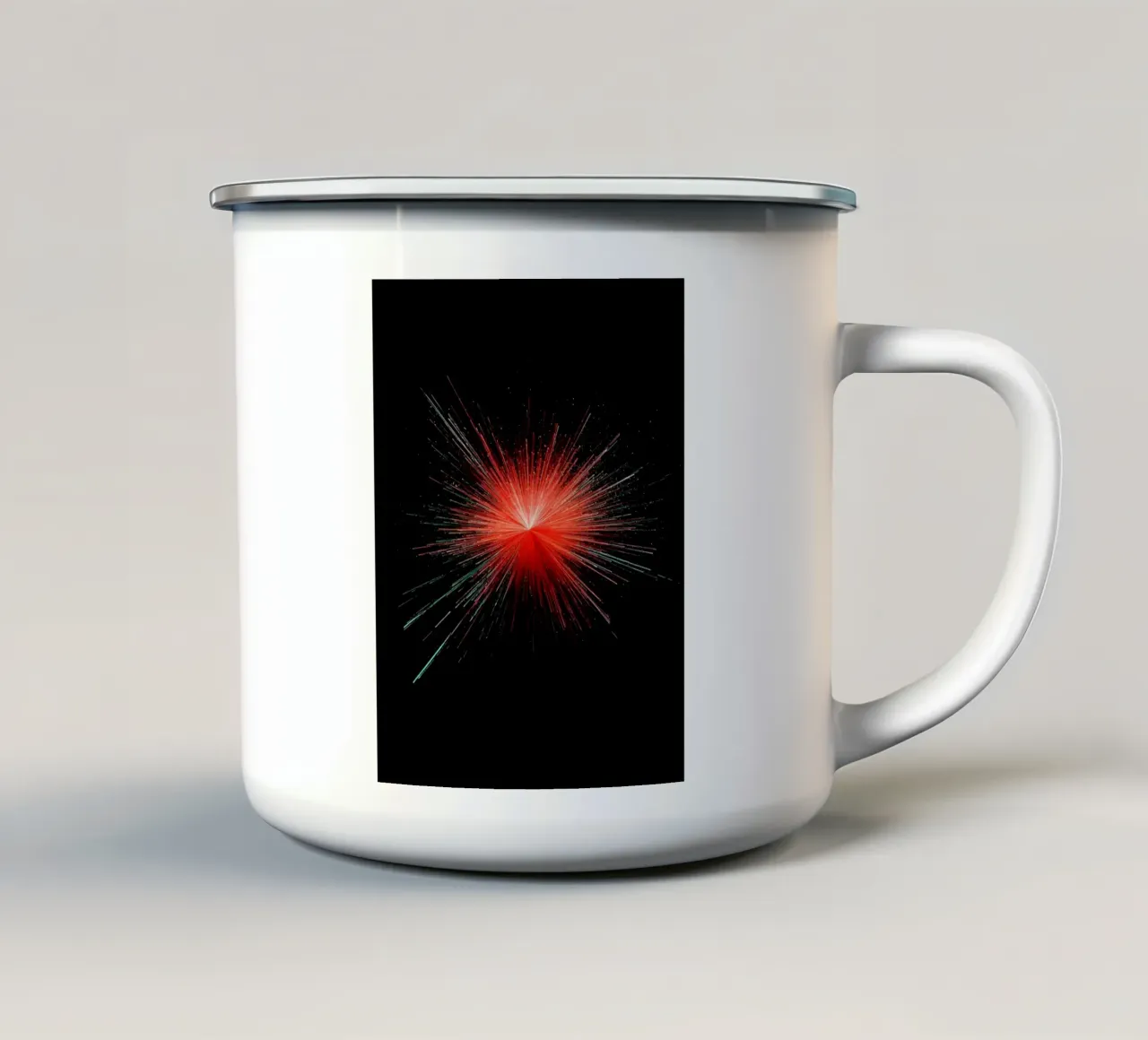 Esplosione spaziale - Pop Art tazza in smalto da ColorCrash Gallery
